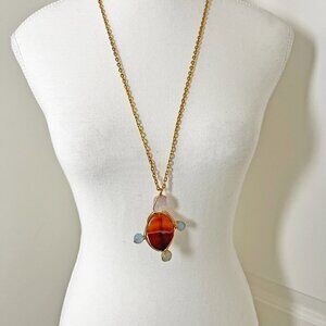 Handcrafted One-of-a-Kind Bohemian Gemstone Statement Pendant Necklace
